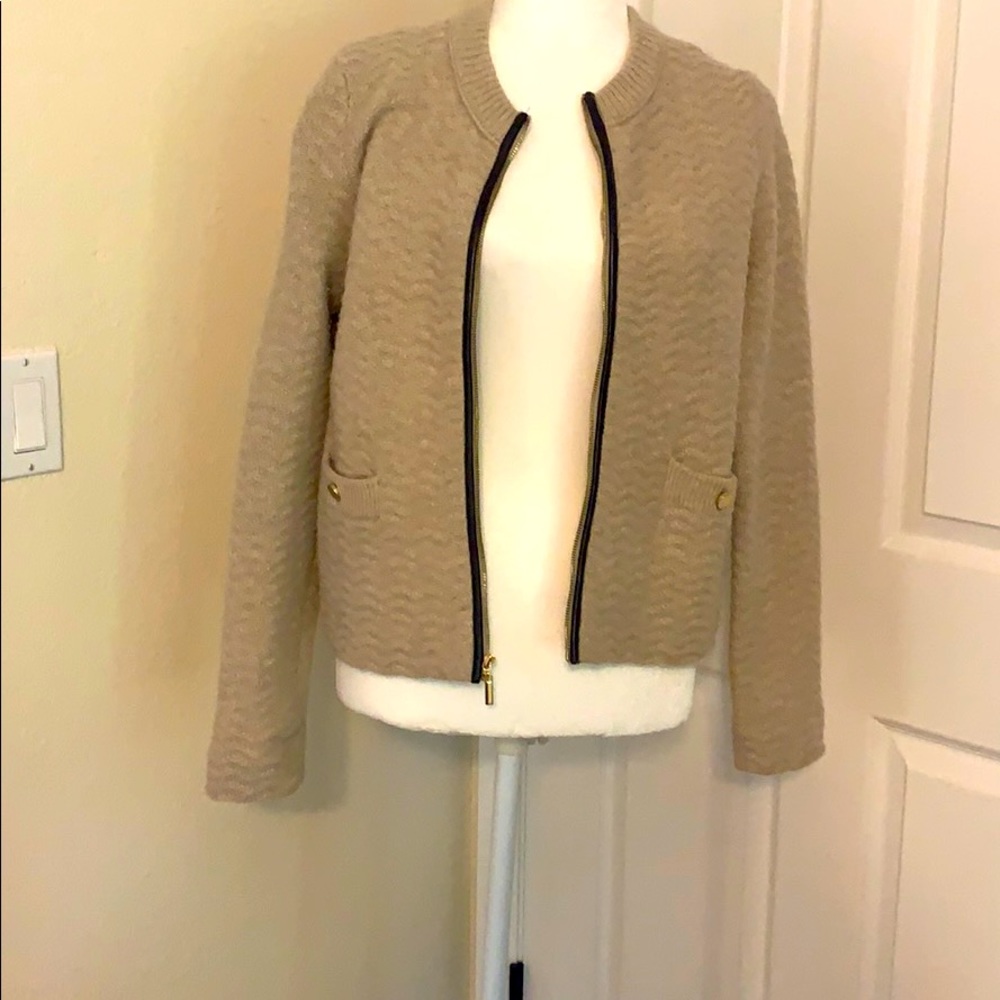 Tory Burch Wool and leather sweater jacket